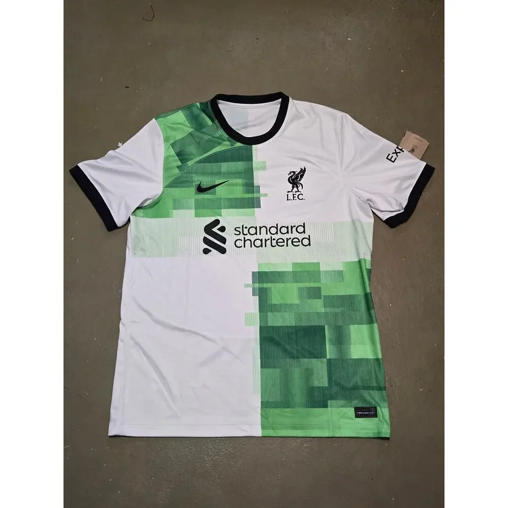NWT Nike Liverpool FC 2023/24 Stadium Away White Soccer Jersey Men's Size Large‎